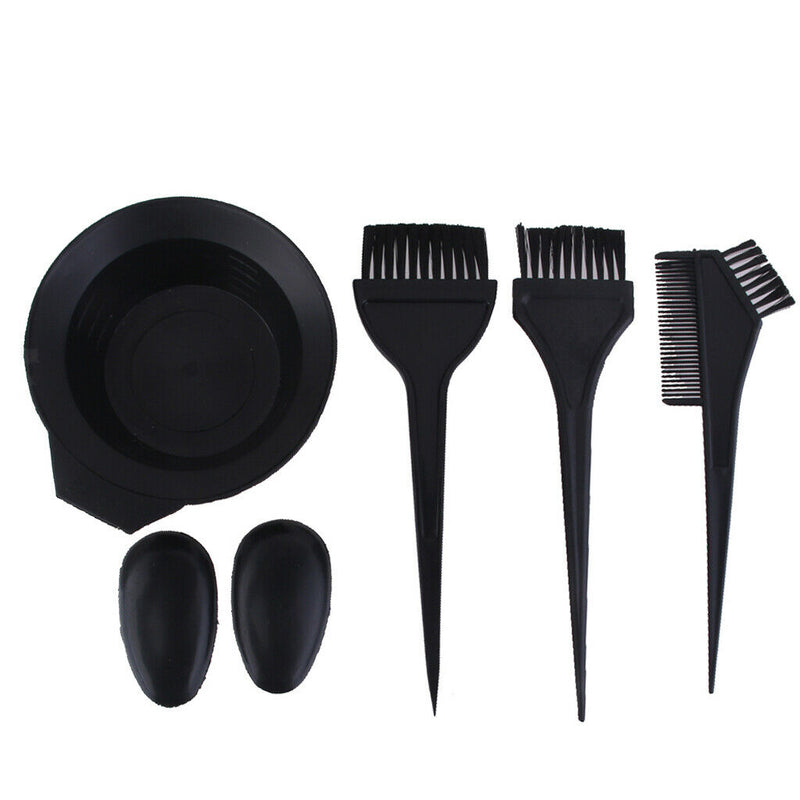 5pcs/set Hairdressing Salon Hair Color Dye Bowl Comb Brushes Kit for Hair