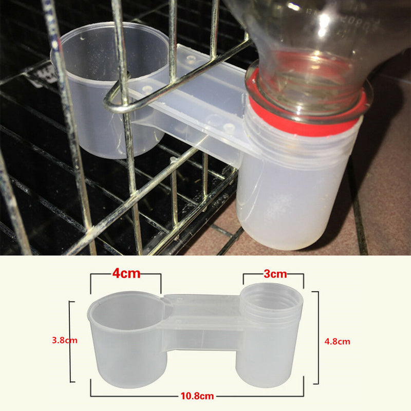2pc bird feeder drinker cup water bottle drinking bowl poultry dove pet pigeon3C
