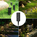 Black Solar Torch Light Garden Walkway Flames LED Waterproof Landscape Lawn Lamp