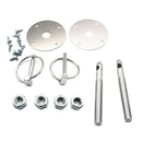 New Alloy Car Auto Hood Latch Pin Set Bonnet Lock Kit For Chevy Ford