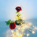 Beauty And Beast Eternal Flower Rose With Led Wedding Decoration Artificial