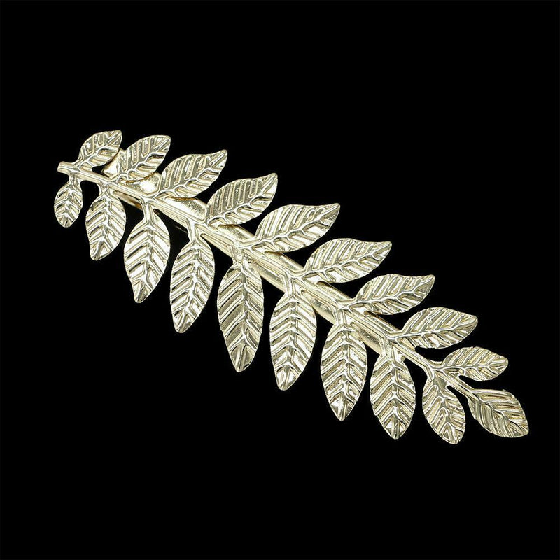 Retro Metal Leaf Hair Clips Bride Women Solid Hairpins Wedding Barrettes