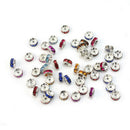 Wholesale 50 Pcs Crystal Rhinestone Charms Spacer Beads Necklace Bracelet  QRE