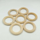 10x Unfinished Wooden Ring Loop Circles for Jewelry Making Kids Crafts 50mm