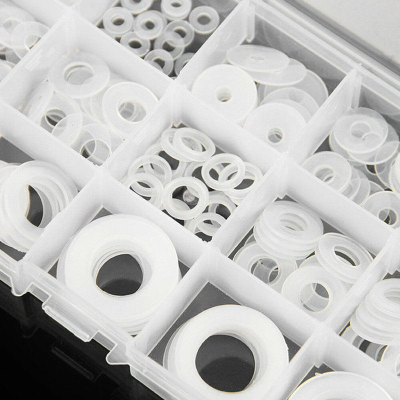 250pcs/set Soft Flat Nylon Washers Insulation Plumbing Leak-proof Gaskets Kit