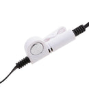 Earpiece Mic Flat Cable Earphone for Walkie Talkie Radio Black