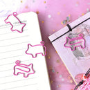 4X Pig Pink Bookmark Paper Clip School Office Supply Escolar Gift Stationery Gw