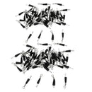 100pcs Metal Fishing Rolling Swivels Fast Link Quick-Change Snap Connector 1.2cm