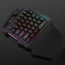 RGB One Handed Gaming Keyboard,Colorful Backlit Professional Gaming Keyboard