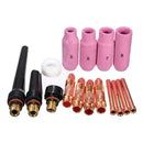 16pcs TIG Welding Machine Torch Stubby Gas Lens Kit Cup Collet Body Nozzle