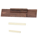 Wooden Bridge W/ Saddle Nut ABS Carved Slotted For Ukulele Uku Parts Accs