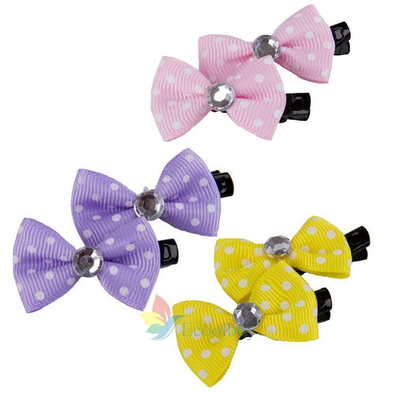 10 pcs/lot Pet Dog Bow Tie Hair Clip Hairpin Random Color Cat Hair Accessories A