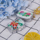 Square Metal Folding pill case Medicine Organizer Pill Box Storage Container Hn