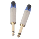 6.35mm Stereo Jack Plug For DIY Audio Soldering For Microphone