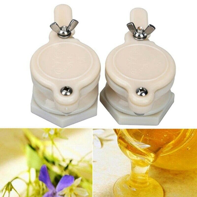 Frame Grip Holder Stainless Steel Hive Frame Holder + 2Pack Honey Gate Valv