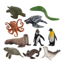 10 Pack Mini Ocean Animal Figures, Plastic Educational Sea Creature Toys