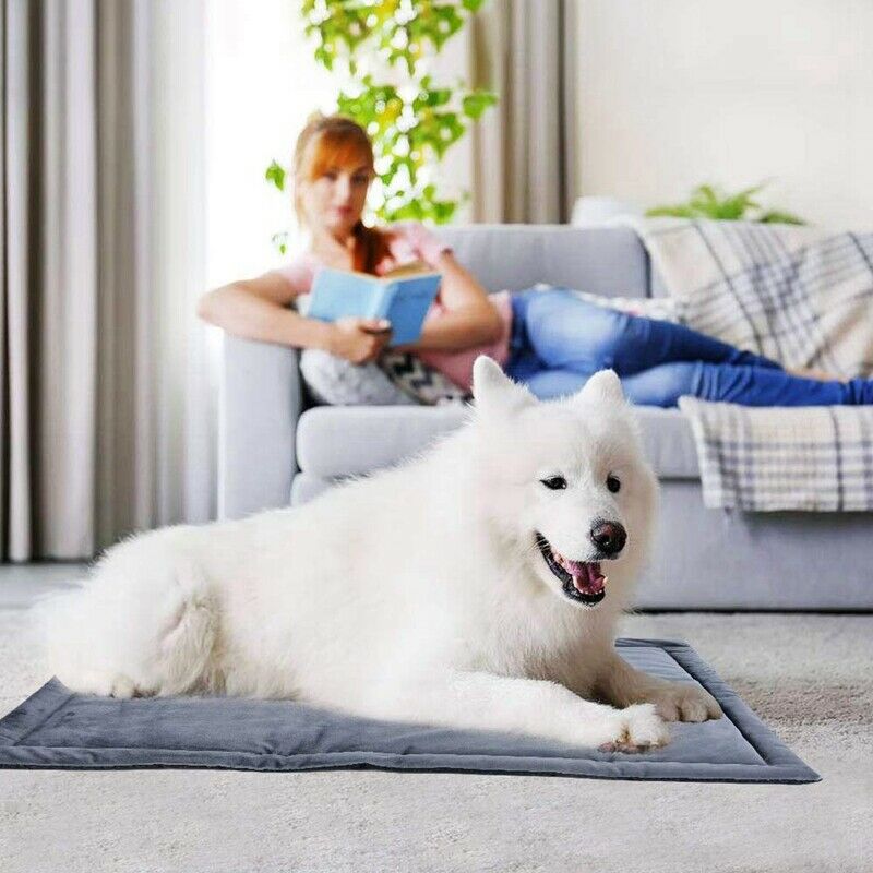 Dog Bed Mat, Dog Crate Pad Mat, Dog Mattress Washable Blankets Anti-Slip Pe M9H5