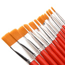 12 x Nylon Hair Artist Watercolour  Oil Painting Paint Brush Set Supply FT