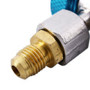 Car Air Conditioner R134a Adjustable Quick Coupler Connector Adapter Blue+S