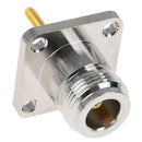 Copper RF Connector N-KFD Female Jack Flange Base Long Solder Pin Termin_