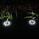 Solar Ground Lights,8 Led Garden Pathway Outdoor In-Ground Lights,4 Pack(Wh