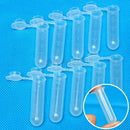 50Pcs 5ml Plastic Centrifuge Lab Test Tube Vial Sample Container Bottle with Cap