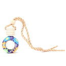 Floral Art Printed Hanging Car Air Freshener Perfume Diffuser FragranceBottle3c