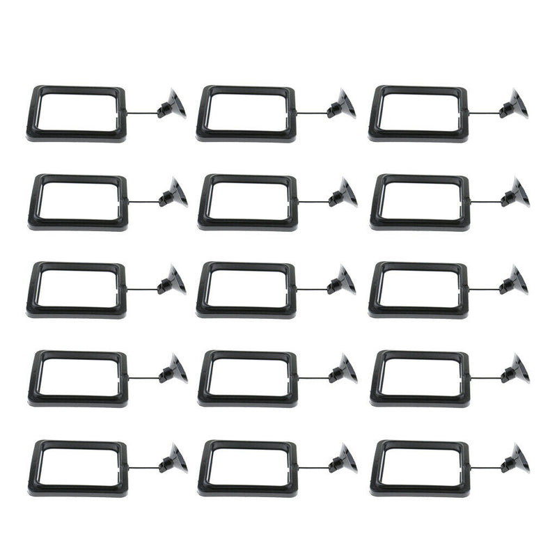 Set Of 15 Aquarium Food Feeding Square W/ Suction Cups