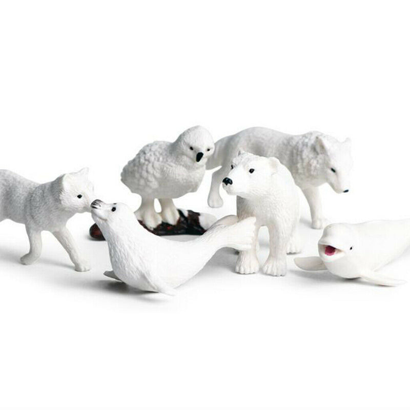 Miniatures Polar Animal Snowy Owl/Alopex Lagopus/Polar Bear/Sea Dog/Arctic