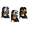 3PCS Women Fabric Yoga Headbands Facemask Outdoor Workout Turban Headwear