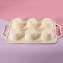 6 Cup Silicone Mold Pan Non-Stick Tray Muffin Cupcake Dessert Pastry Bake Mould