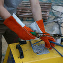 Welding Work Safety Gloves Cow Split Neck Leather Heat Resistant Gloves