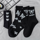 5 pairs Butterfly Socks Women Streetwear Socks Fashion Fashion Skateboard So.kz