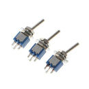 10x AC 250V/1.5A 125V/3A SPDT 3-Pin On/On 2 Position BlueMini Toggle Switch