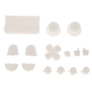 White Bullet Button Thumbstick D-pad L R Mod For PS4 Playstation Controller