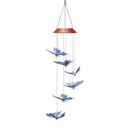 Butterfly Solar LED Wind Chime Light Hanging Lamp Outdoor Landscape Decor