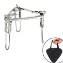 Outdoor Stainless Steel Pot Rack Portable Folding Barbecue Holder Camping P