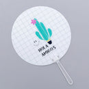 Hand Fan Cute Travel Fan Unicorns cactus cat Shape Cloth Fan Japanese Style 3C
