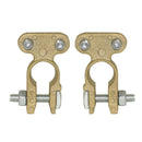 2X Solid Brass Heavy Duty Angle Battery Top Post Cable Terminal Wire Termin R6I3