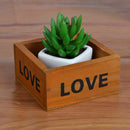 Square Wooden Succulent Plant Flower Bed Pot Box Garden Planter Home Storag O3M2
