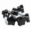 6pcs M6 x 20mm Screw thread male plastic star head fastening Knob Grip V7F8