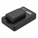 NP-FW50 Battery Charger LCD USB Input For Sony A6300 A6000 A5000 A300 Alpha A7