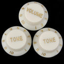 2 Tone 1 Volume Electric Guitar Control Knobs&Guitar Nut Slotting File Set