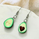 Simple Fashion Cute Fruit Oval Heart Avocado Dangle Earrings Women Fashion