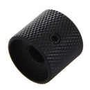 3PCS Metal Dome Knobs Knurled Barrel for Electric Guitar Parts Black H3D2