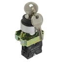 22mm Locking 1 NO Two 2-Position Keylock Selector Select Switch ZB2-BG21 X2U6