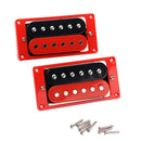 1 Set Of 2Pcs Red & Black Humbucker Double Coil Pickups Neck Bridge for Lp