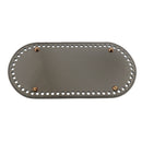 2x PU Bag Bottom Shaper Cushion Crochet Base Pad Insert DIY Accessory Gray