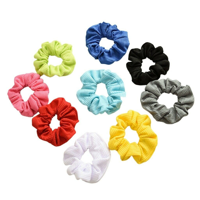 9 Pieces Hair Scrunchies Cotton Elastic Hair Bands Scrunchy Hair Ties Ropes