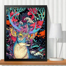 Full Square Diamond 5D DIY Diamond Painting "Coloured elk" Embroidery Cross